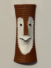 Tiki Bob Fridge Magnet, 3D Printed Retro Tiki Bar Decor
