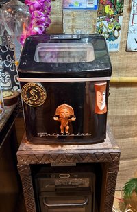 Maui Tiki Fridge Magnet, 3D Printed Wood-Look Tiki Bar Decor