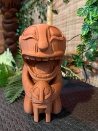 Cannibal Trio Tiki Statues, Set of 3, 3D Printed in Wood Filament