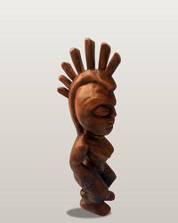 Pele Hawaiian Goddess Tiki Statue, 10 Inch 3D Printed Wood Filament