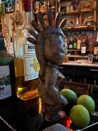 Pele Hawaiian Goddess Tiki Statue, 10 Inch 3D Printed Wood Filament