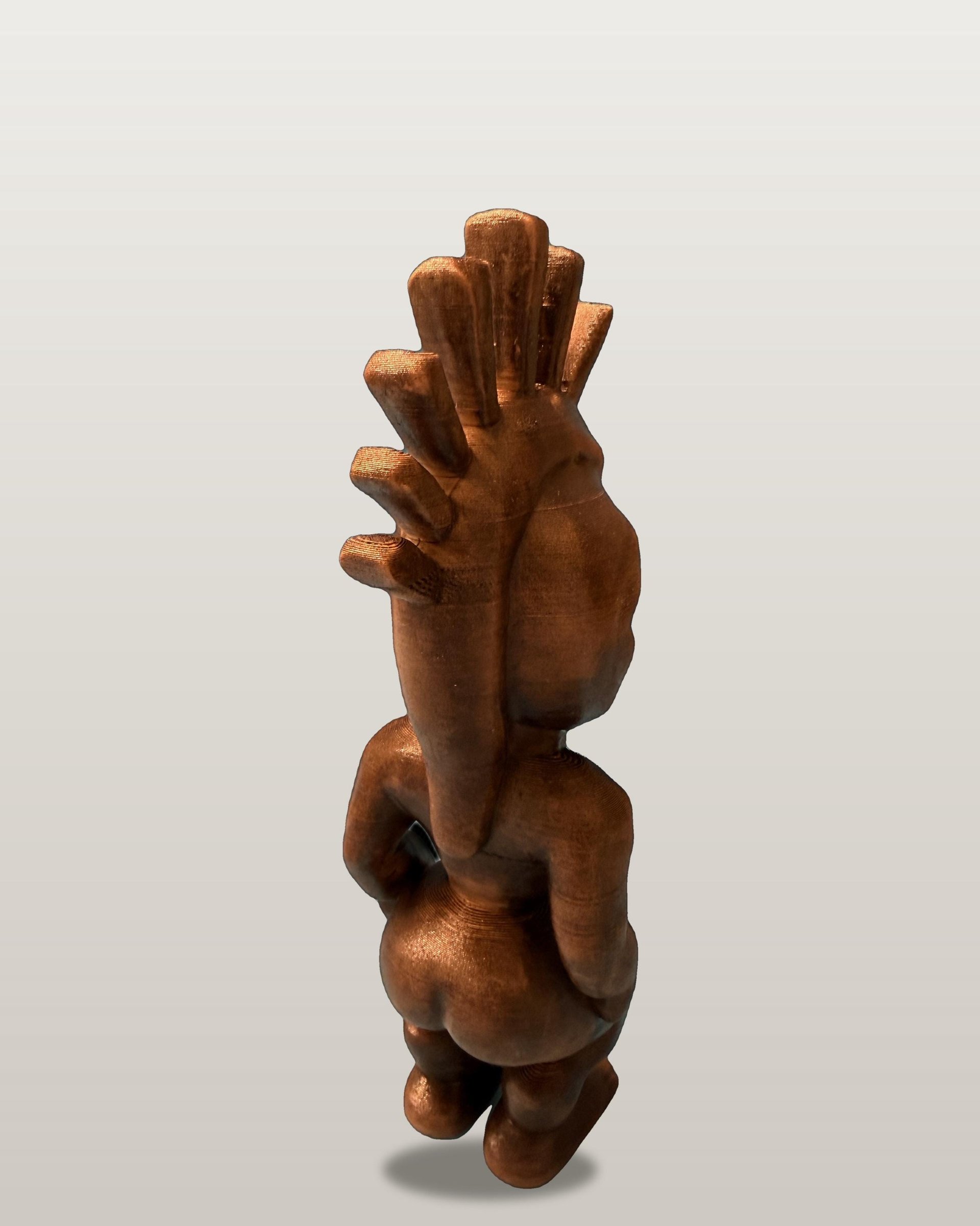 Pele Hawaiian Goddess Tiki Statue, 10 Inch 3D Printed Wood Filament
