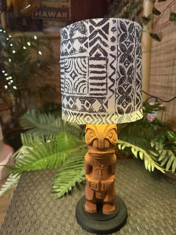 Adventureland Greeter Tiki Table Lamp, 3D Printed Rechargeable RGB