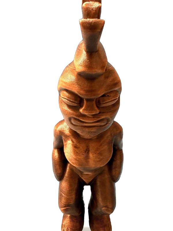 Pele Hawaiian Goddess Tiki Statue, 10 Inch 3D Printed Wood Filament